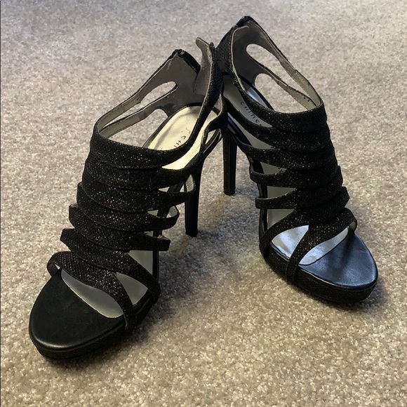Chinese Laundry Shoes - Black Shimmer Heel